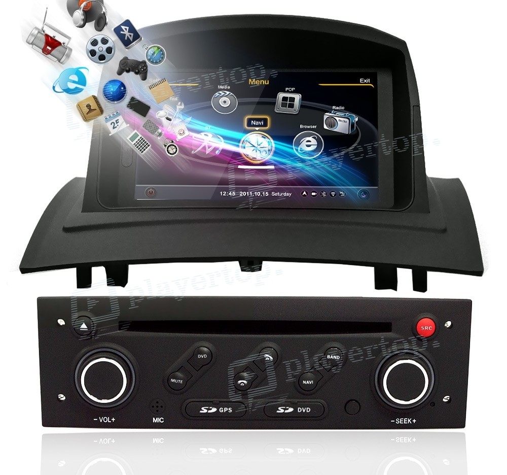 Autoradio Renault Megane 2 - 2 Din GPS Bluetooth DIVX TNT DVD MP3 CD USB SD  RDS IPOD 3G WIFI TV (2002-2008) Prix spécial : 37…