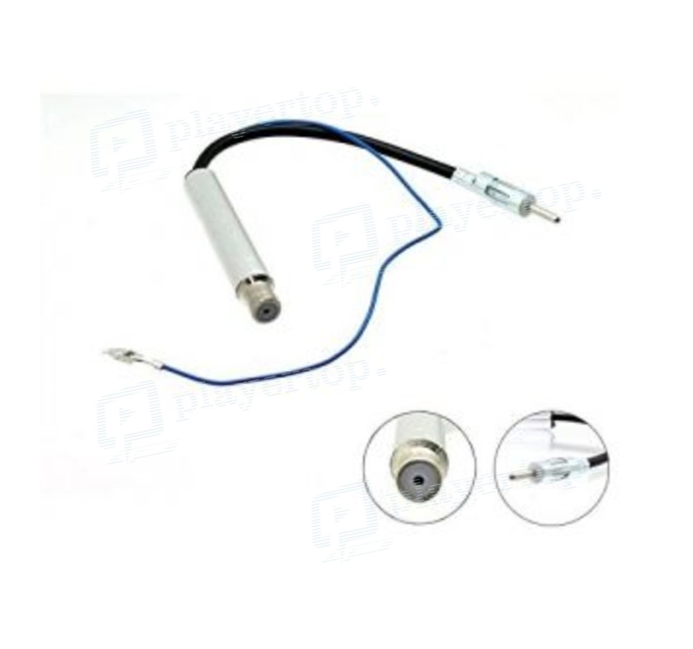Amplificateur Antenne Auto 12V/24V - FM/AM/DAB, Câble Cuivre 3m, Adaptateur DIN, Universel Pour Voiture/camping-car