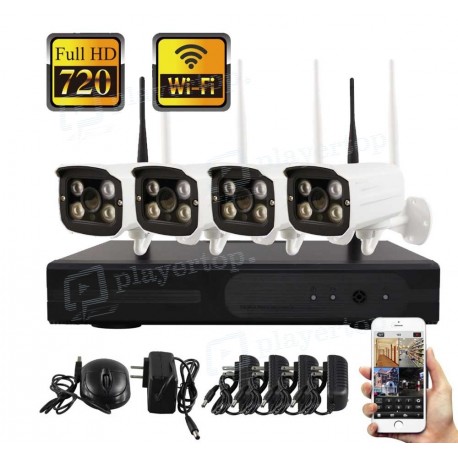 Kit de vidéosurveillance 4 caméras WiFi