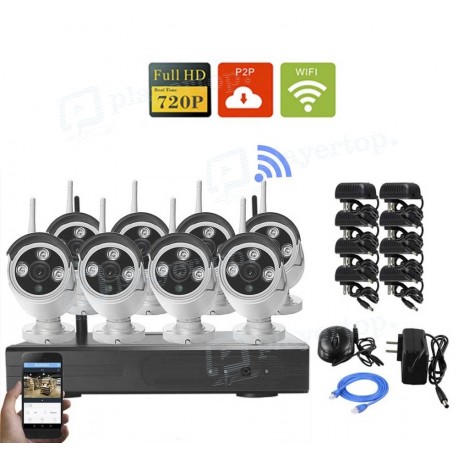 Kit de vidéosurveillance 8 caméras WiFi