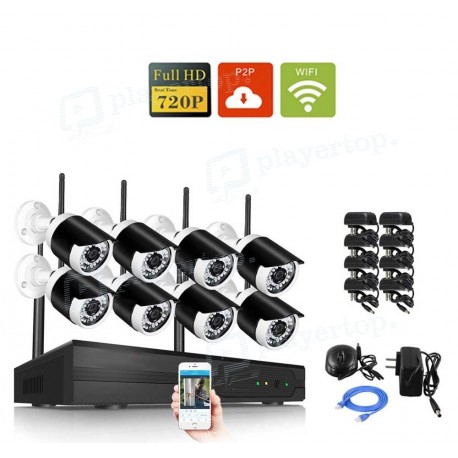 Kit de vidéosurveillance 8 caméras WiFi