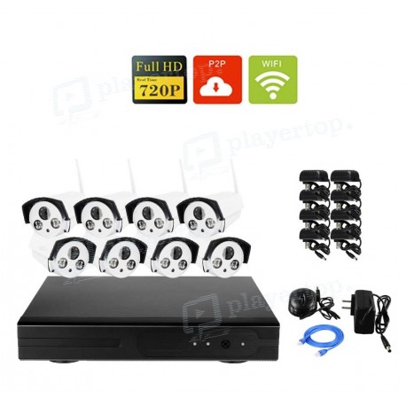 Kit de vidéosurveillance 8 caméras WiFi