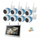 Kit de vidéosurveillance 8 caméras avec moniteur de visualisation WiFi