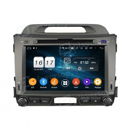 Autoradio GPS Android 9.0 KIA Sportage R (2010-2012)