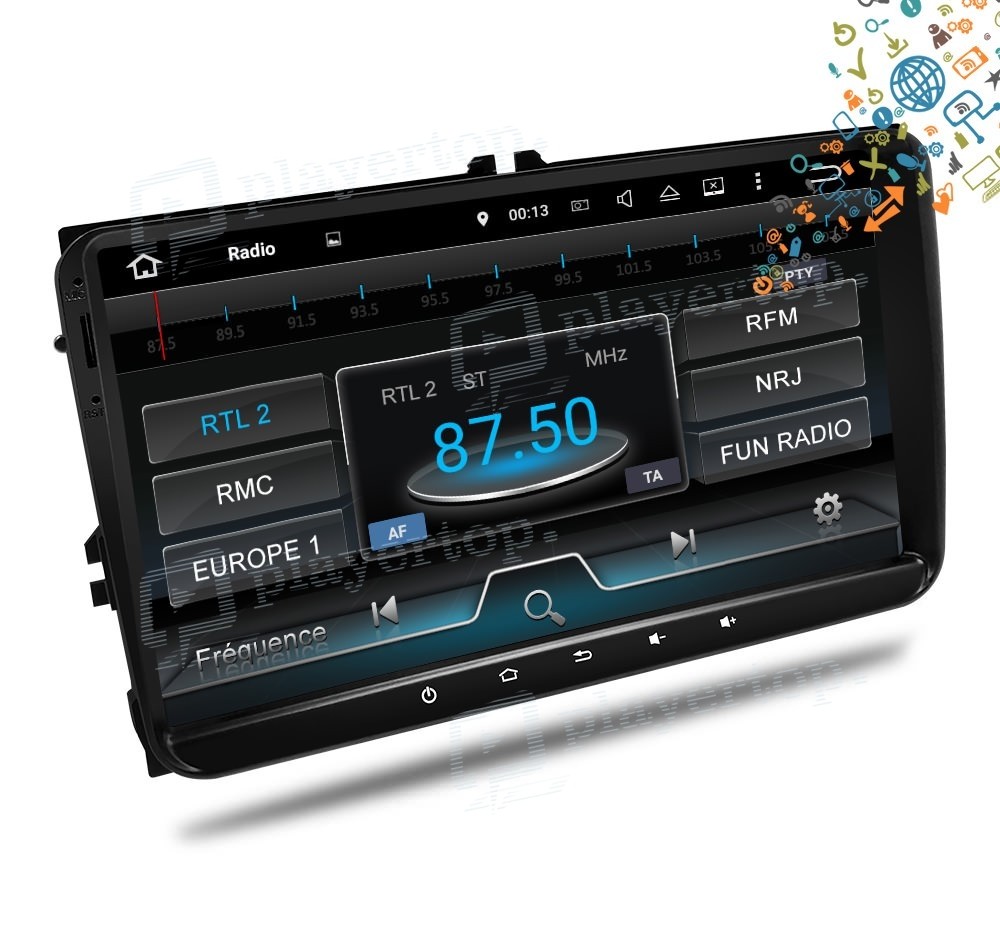 Autoradio CarPlay Android 12.0 Golf 5 ⇒ Player Top ®