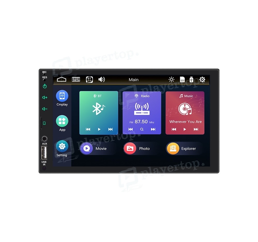 Autoradio 2 Din Compatible Apple Carplay et Android Auto