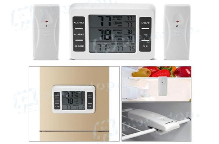 Deux Ans de Garantie * Réfrigérateur thermomètre avec alarme dans Out Congélateur 22/420/3