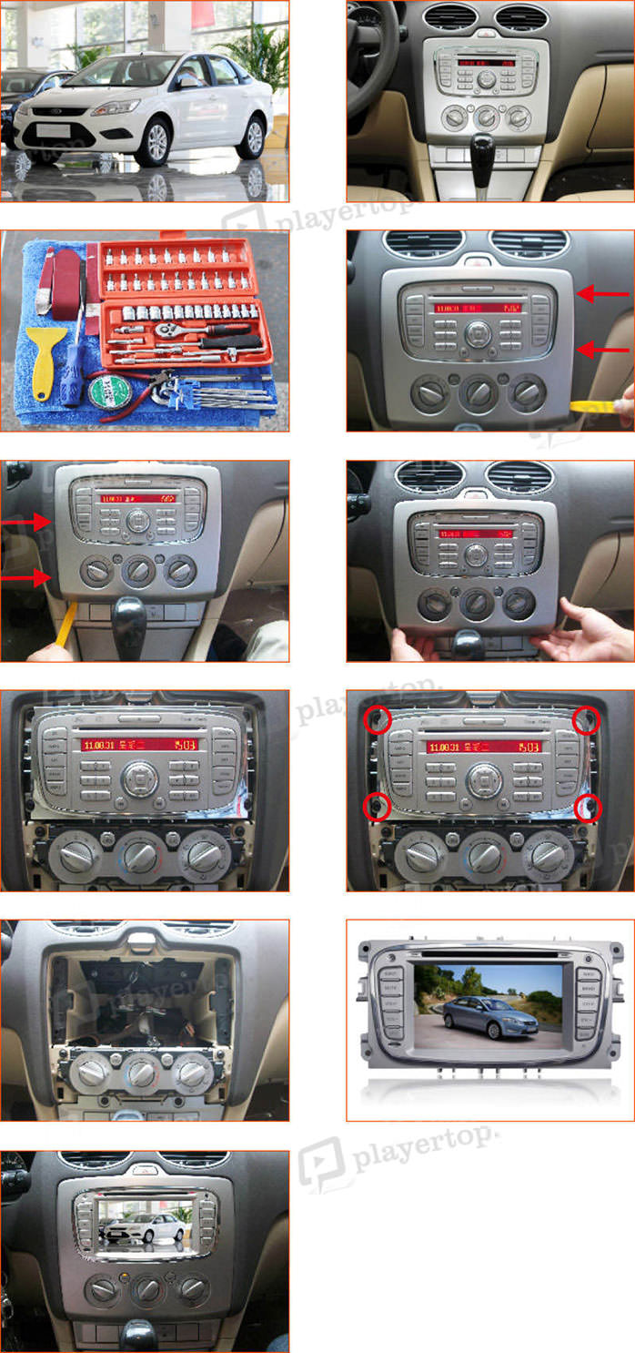 Montage et branchement autoradio FORD S max 2008 2010