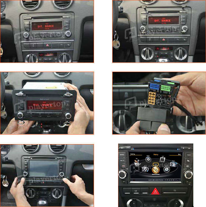 ⨻ᐈ Guide de montage autoradio audi a3 2007 2013 ⇒ Player Top ®