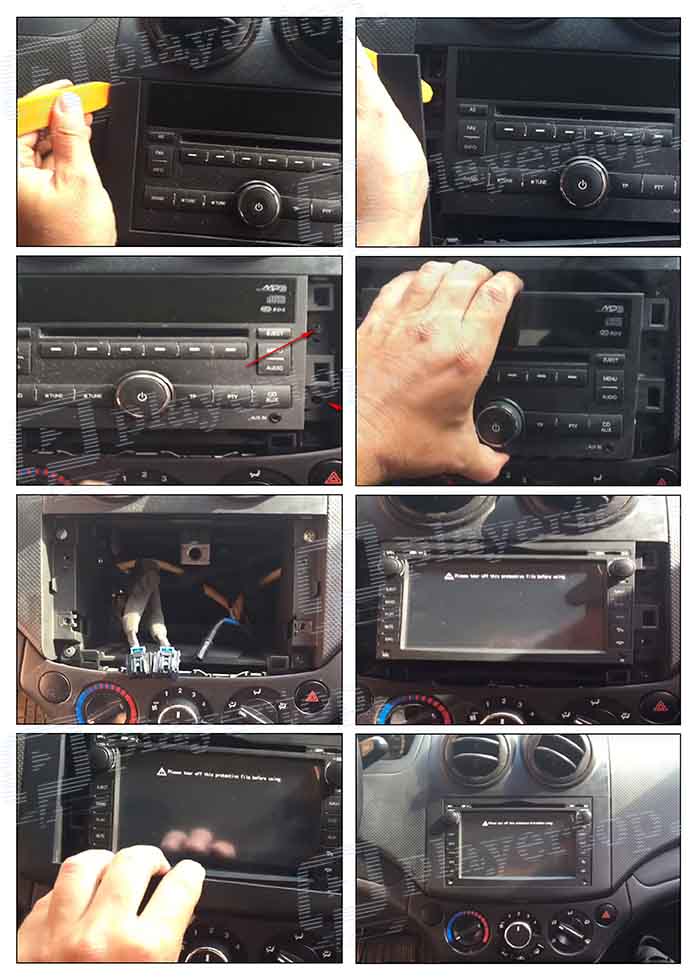 Kit Cornice Radio 1-DIN Per Chevrolet Aveo, Captiva Ed Epica (2006-2011) – Adattatore ISO E Antenna Inclusi, Colore Nero