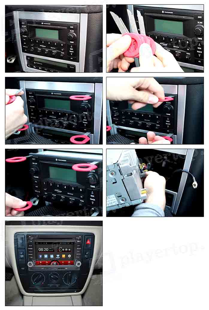 ⨻ᐈ Montage et branchement Autoradio GPS Volkswagen Polo 4 ⇒ Player Top ®